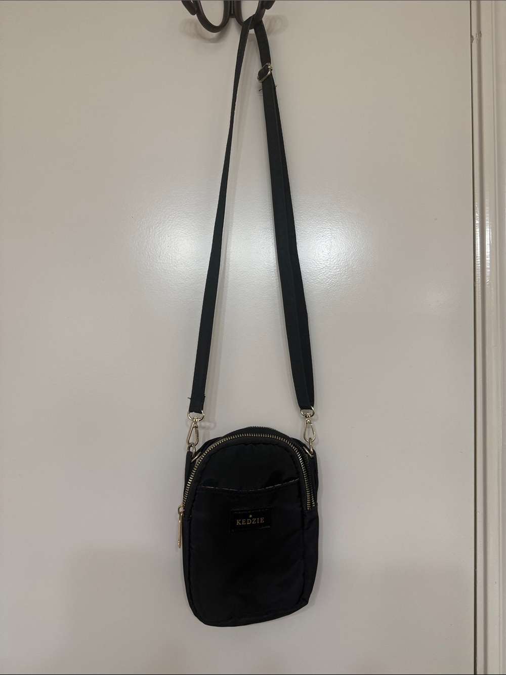 Kedzie Black Crossbody Bag - Compact Everyday Shoulder Bag